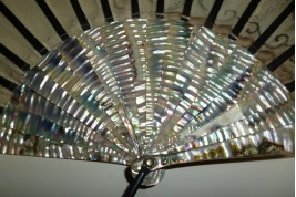 Mother of pearl flowers, fan circa 1900-1910