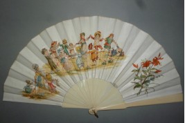 Children's games, fan by Lauronce, late 19th century