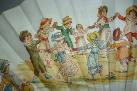 Children's games, fan by Lauronce, late 19th century