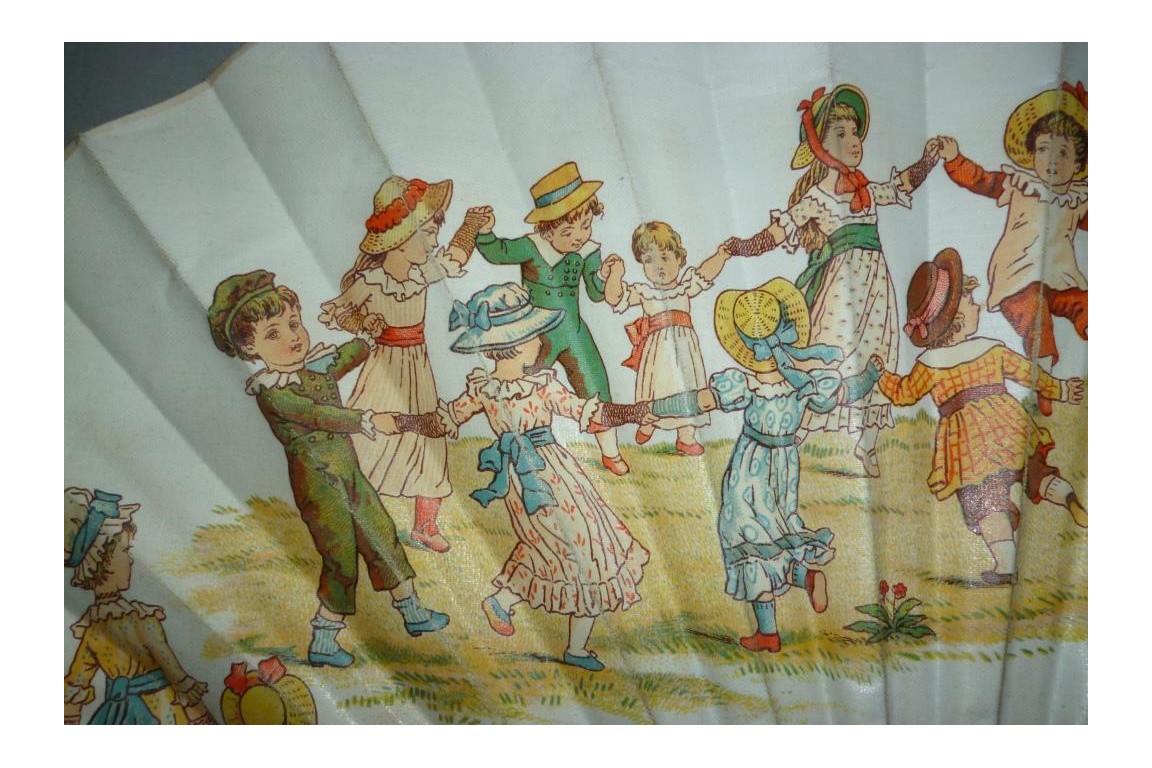 Children's games, fan by Lauronce, late 19th century