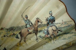 Chasseurs à cheval de l'armée française, éventail vers 1900-14