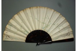 Fall at the castle, fan circa 1860-80