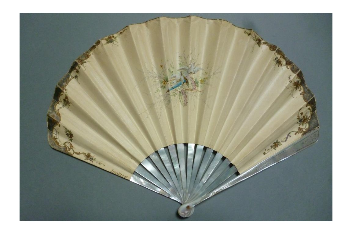 Blind man's buff of Belle Epoque, fan by Cosson and Duvelleroy, circa 1900