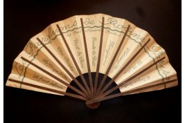 Rosine, les Parfums de Paul Poiret, éventail publicitaire période Art Déco