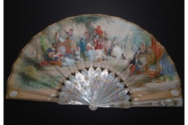 Douceur de vivre, éventail vers 1860-65