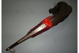Black and red, feather fan, cica 1890