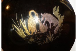 Le renard et la cigogne, tabatière XIXème
