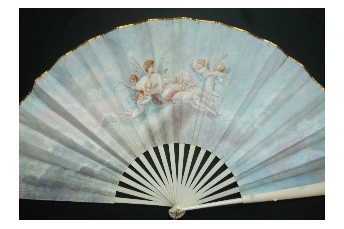 The bubble fairy, fan circa 1895