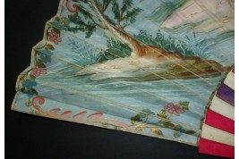 Cart and skittles, fan circa 1730-40