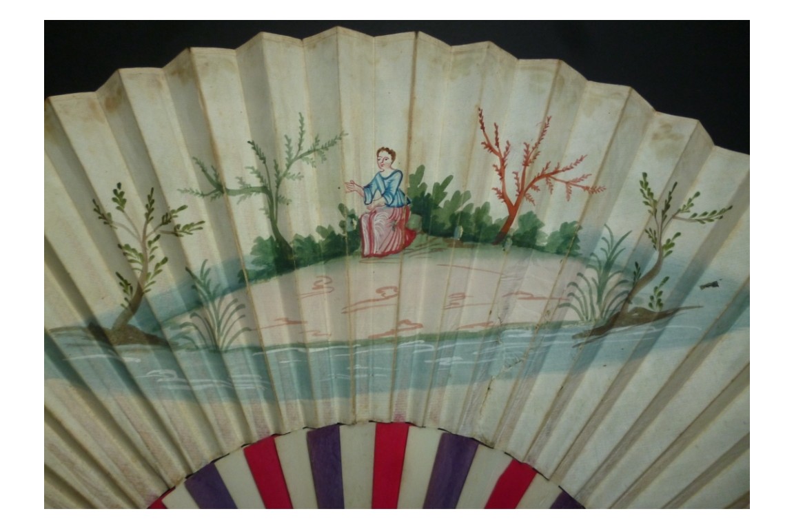 Cart and skittles, fan circa 1730-40
