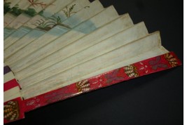 Cart and skittles, fan circa 1730-40
