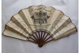 Bourjois, Mon Parfum & Restaurant Frascati, advertising fan, circa 1930