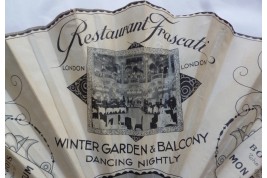 Bourjois, Mon Parfum et Restaurant Frascati, éventail publicitaire vers 1930