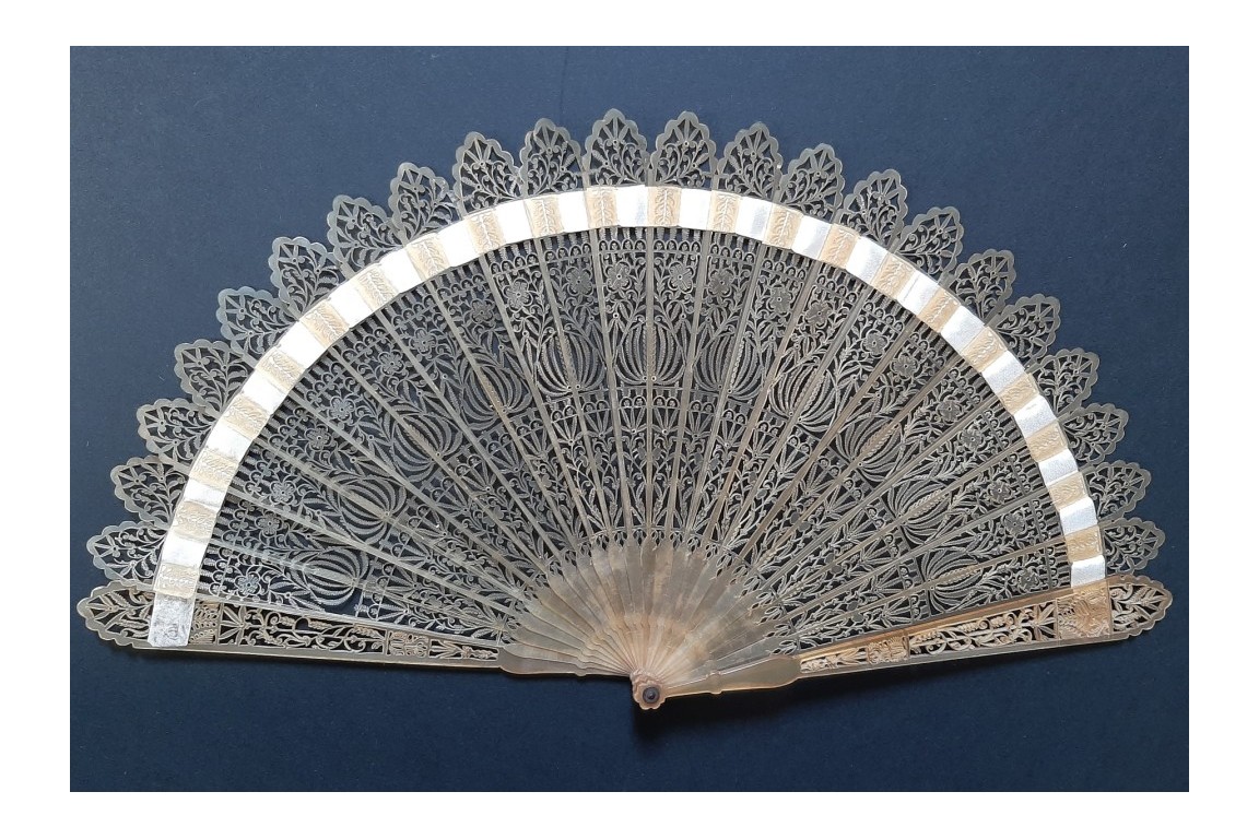 Tulips, fan circa 1815-25