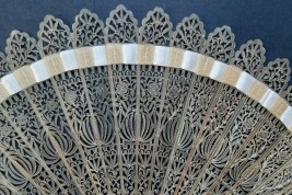 Tulips, fan circa 1815-25