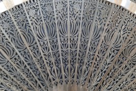 Tulips, fan circa 1815-25