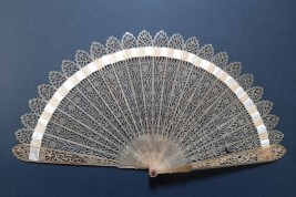 Tulips, fan circa 1815-25