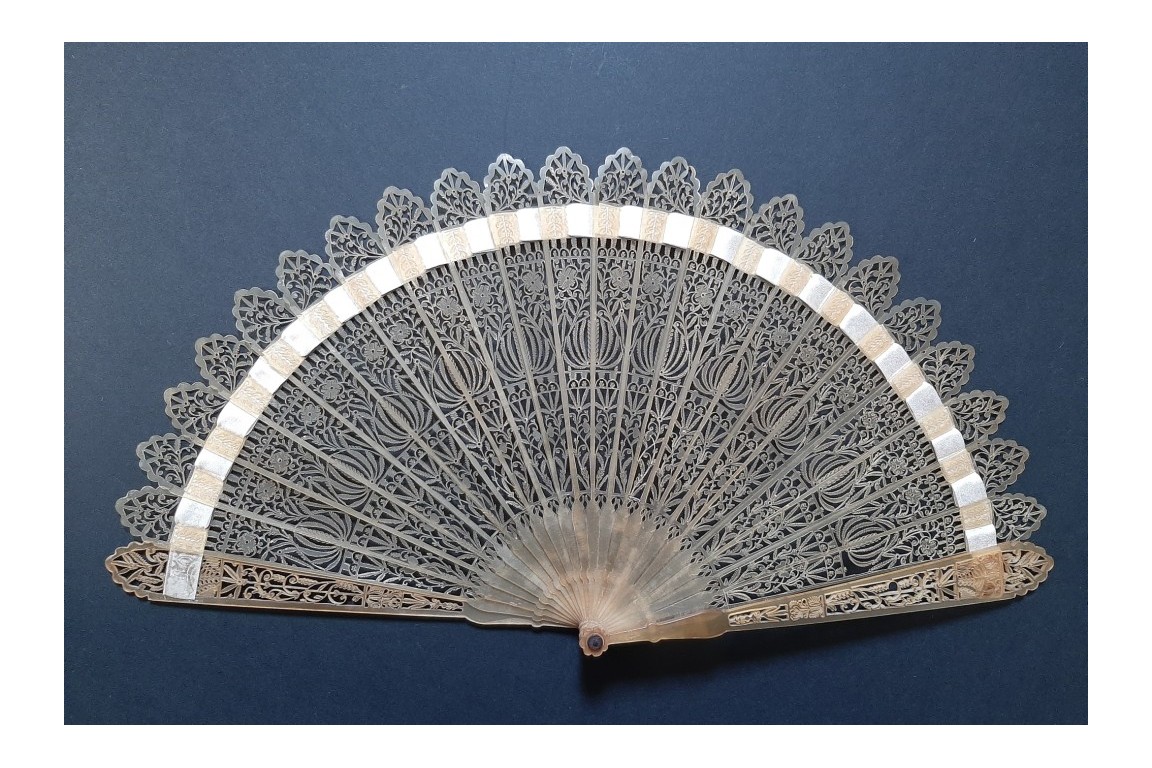 Tulips, fan circa 1815-25