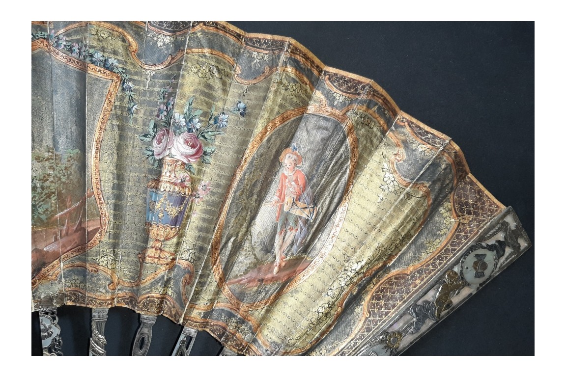 Le menuet, éventail pastiche XIXème siècle