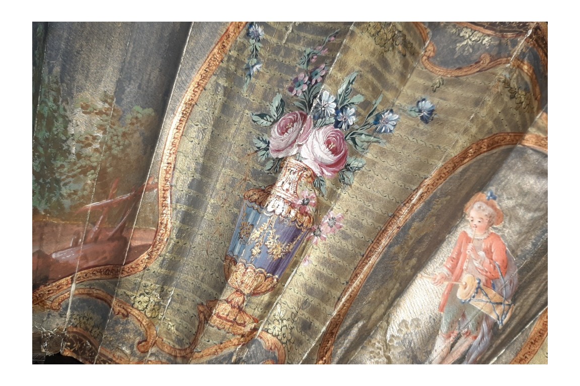 Le menuet, éventail pastiche XIXème siècle