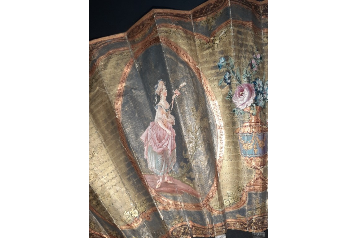 Le menuet, éventail pastiche XIXème siècle