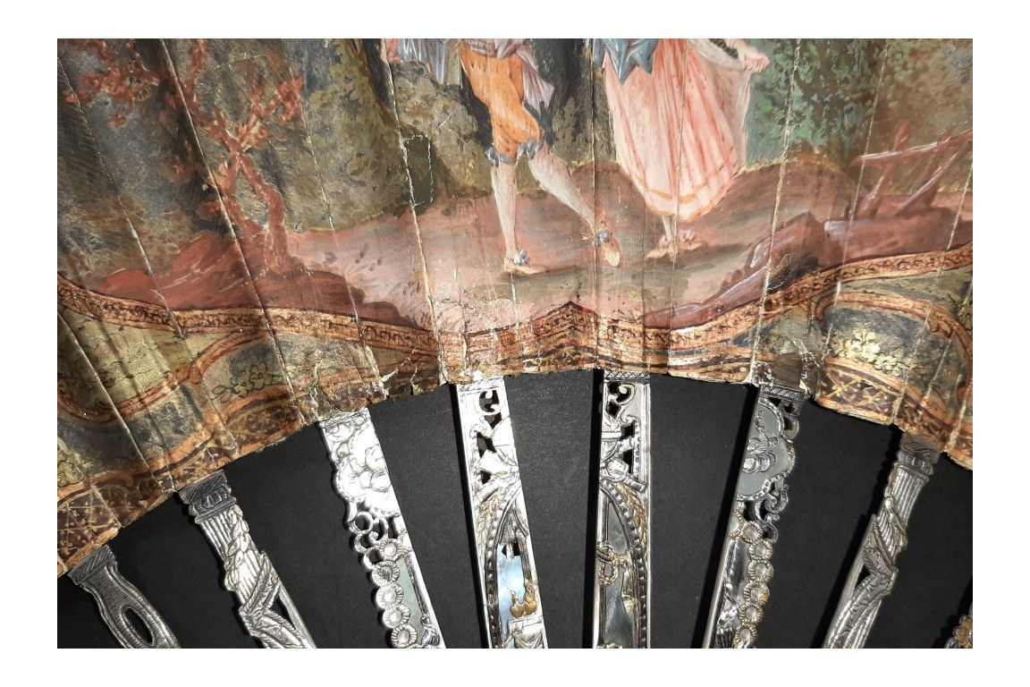 Le menuet, éventail pastiche XIXème siècle