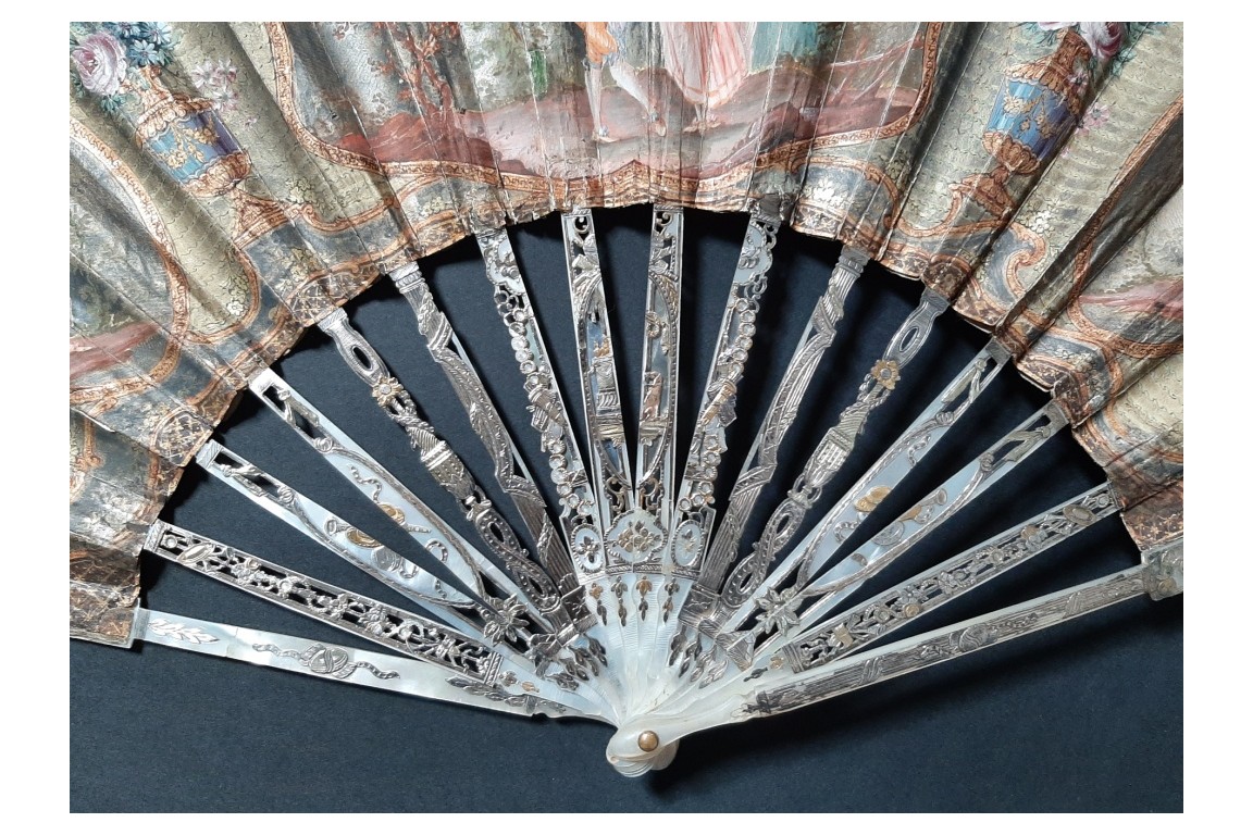Le menuet, éventail pastiche XIXème siècle