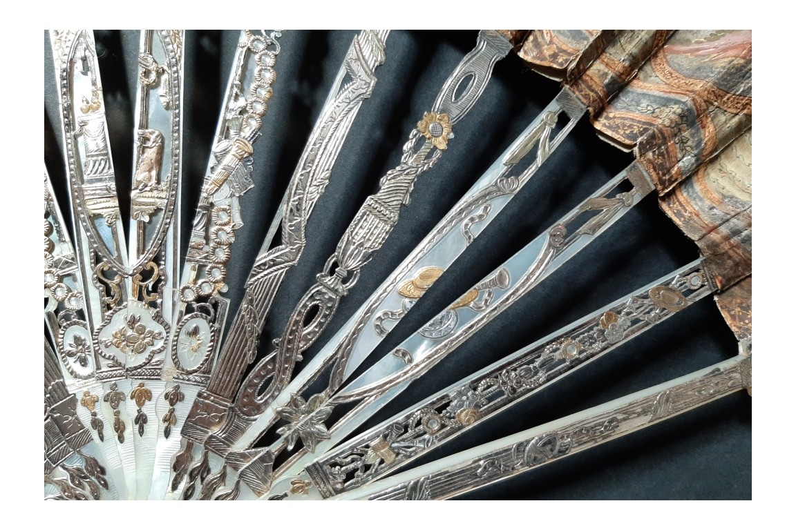 Le menuet, éventail pastiche XIXème siècle
