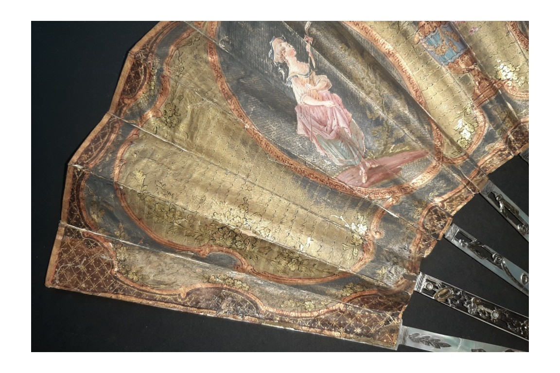 Le menuet, éventail pastiche XIXème siècle