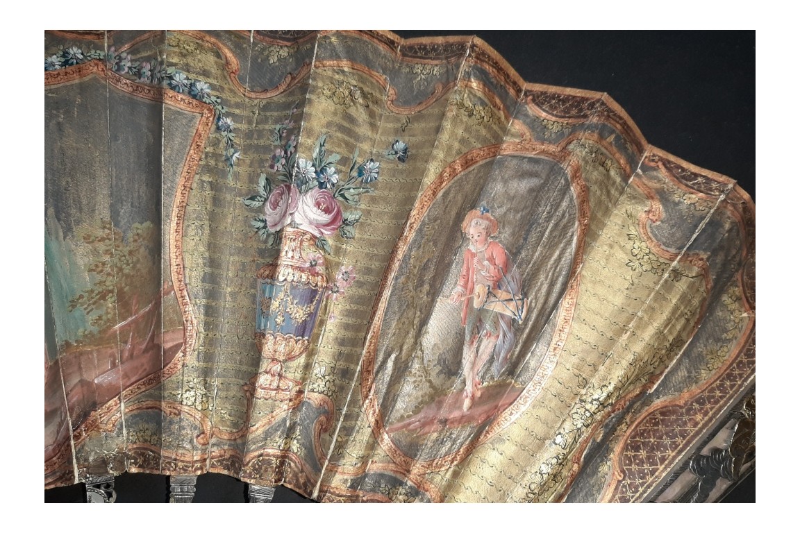 Le menuet, éventail pastiche XIXème siècle