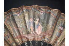 Le menuet, éventail pastiche XIXème siècle