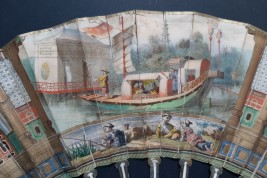 Douceur de vivre à la chinoise, éventail vers 1840-50