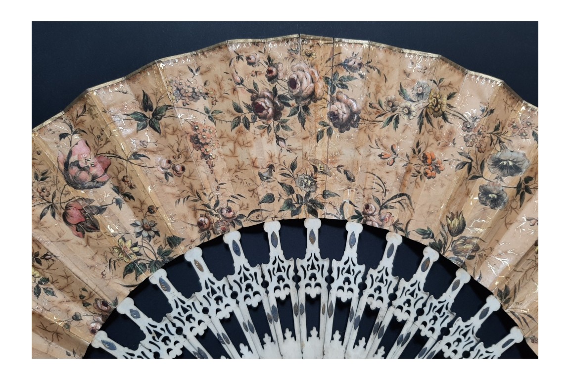 Douceur de vivre à la chinoise, éventail vers 1840-50