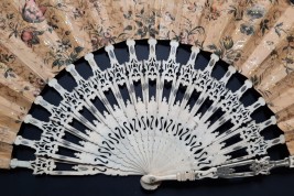 Douceur de vivre à la chinoise, éventail vers 1840-50