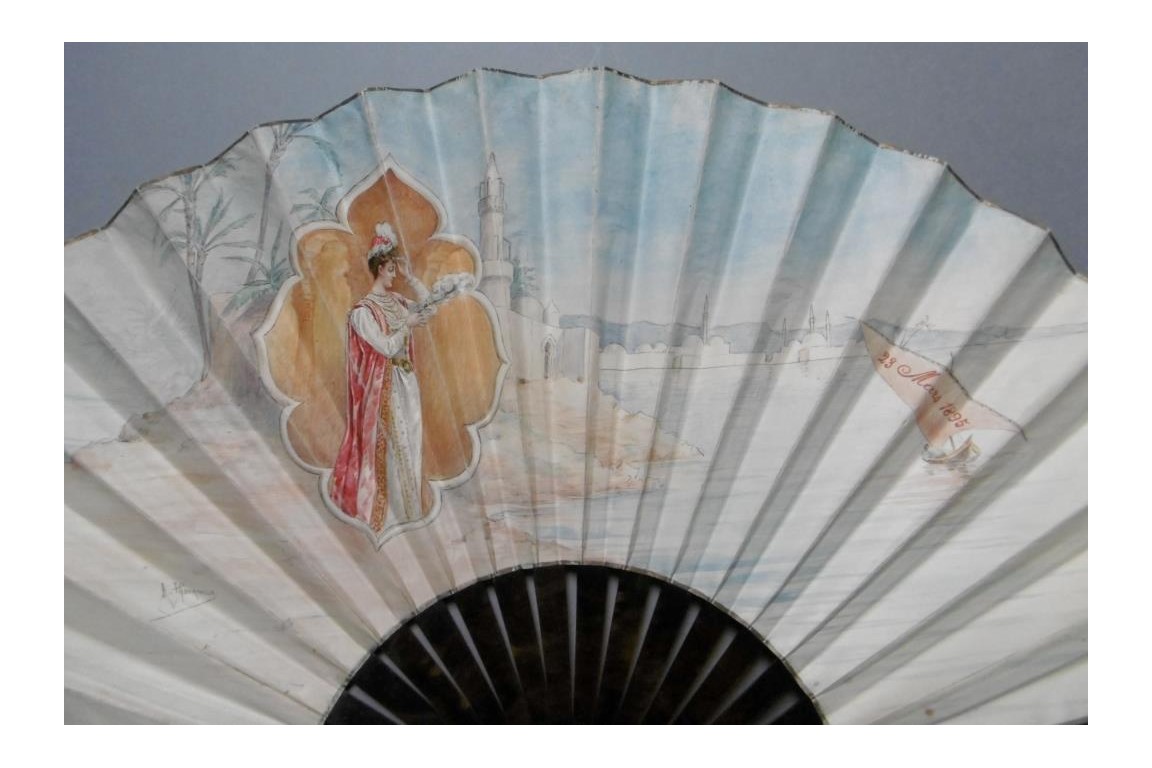 Orientalism by Thomasse, Duvelleroy fan in 1895