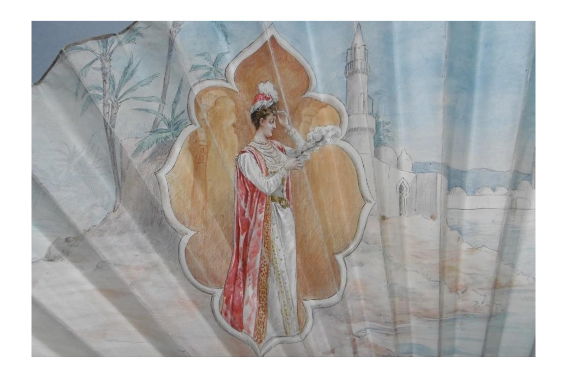 Orientalism by Thomasse, Duvelleroy fan in 1895