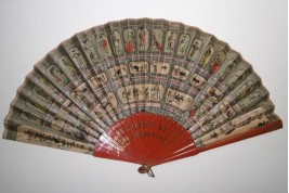 Bullfighting in San Sebastian, 19th century fan