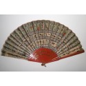 Bullfighting in San Sebastian, 19th century fan