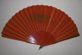 Bullfighting in San Sebastian, 19th century fan