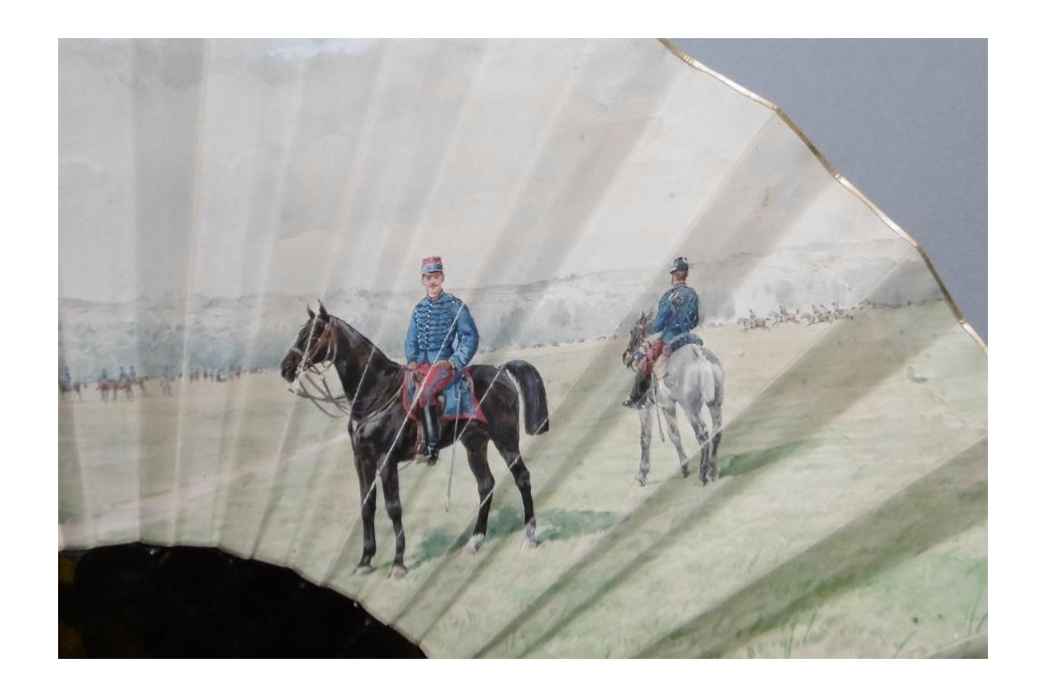 French cavalary, fan circa 1880 by Le Nail