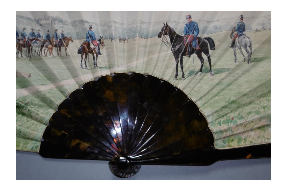 French cavalary, fan circa 1880 by Le Nail