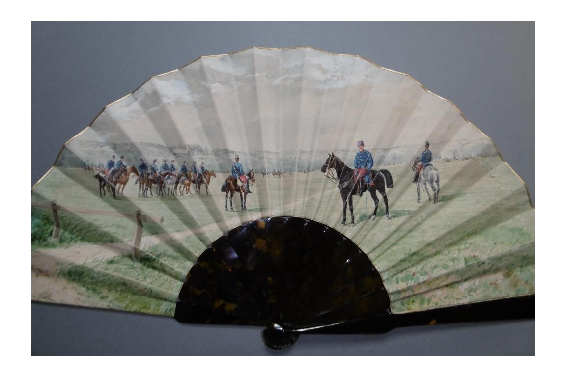 French cavalary, fan circa 1880 by Le Nail