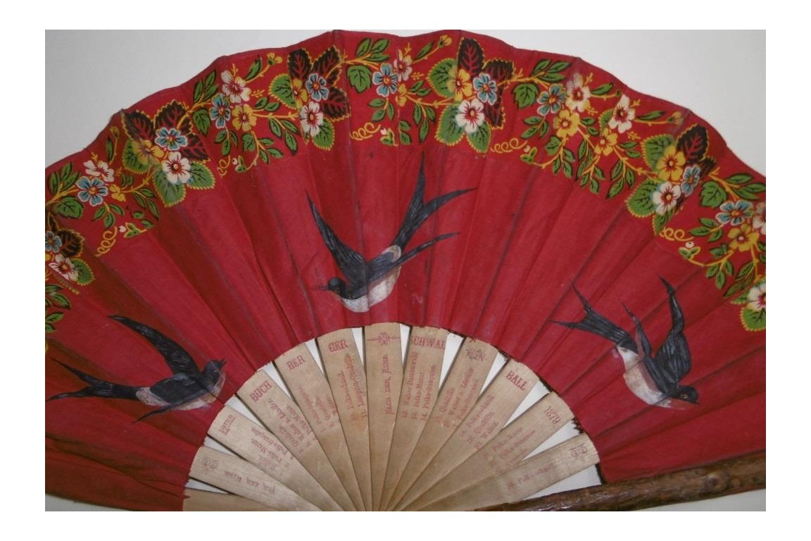 Swallow's ball, dance fan, 1879