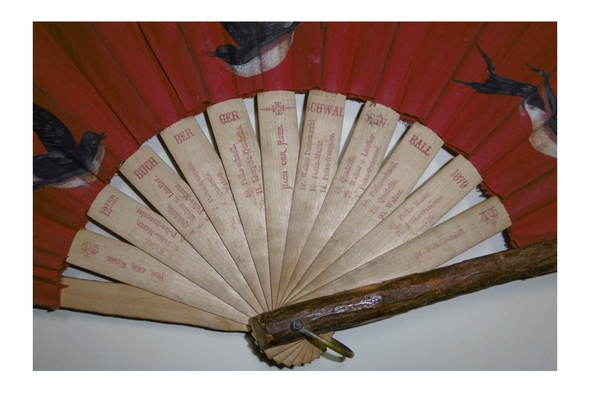 Swallow's ball, dance fan, 1879