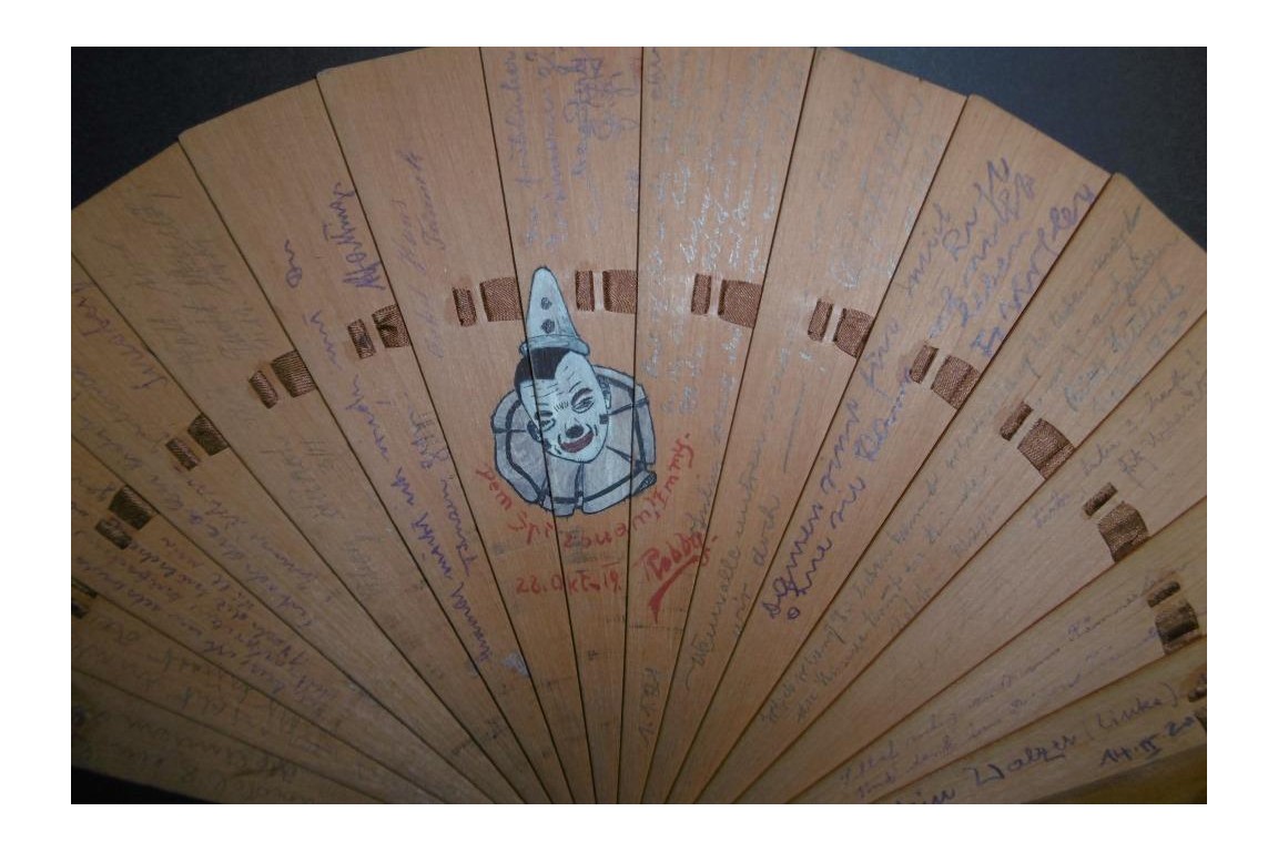 Autograph fan, 1919-20