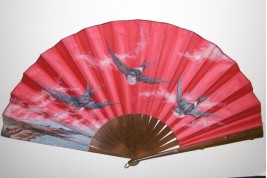 Breton swallows, late 19th century fan