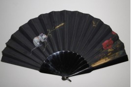 Small field rat, fan by Willette, circa 1890-1900