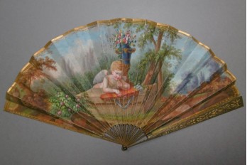 Love on the lookout, fan circa 1800-1810