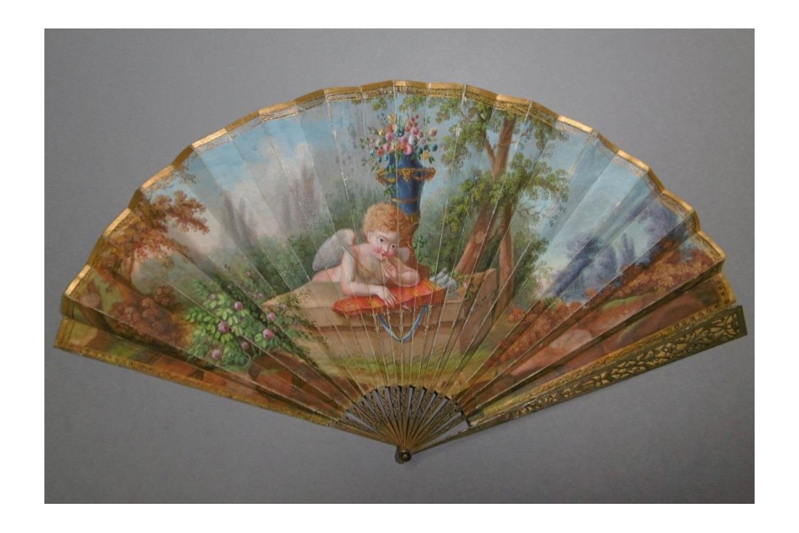 L'Amour aux aguets, éventail vers 1800-1810