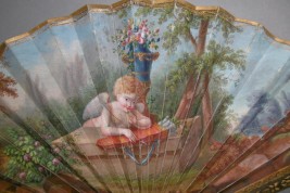 Love on the lookout, fan circa 1800-1810